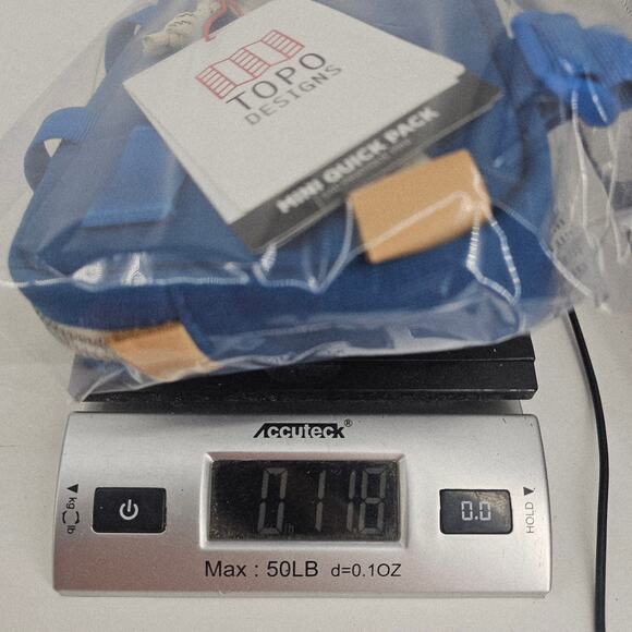 NEW Topo Designs Blue Mini Quick Pack Canvas Waist Bag Fanny Pack Gorp Gorpcore - Picture 12 of 12